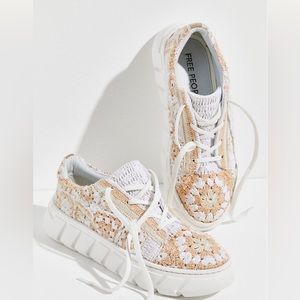 Crochet Free People sneakers